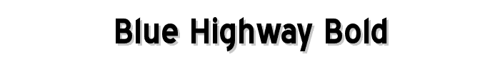 Blue Highway Bold font